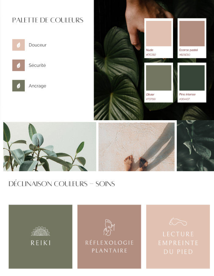 création identité visuelle pour praticiens bien-être et santé création identité visuelle pour praticiens bien-être et santé